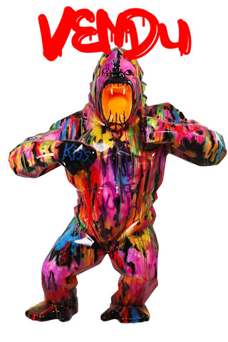 Statue Gorille Pop'Art H150 cm en résine / NUM08
