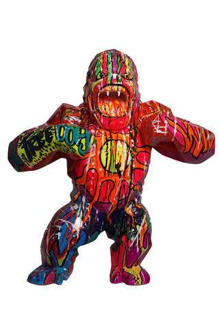 Statue Gorille Pop'Art H60 cm en résine / NUM57 - Statue Pop'Art