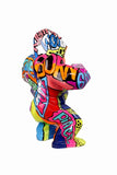 Statue Gorille Pop'Art H60 cm en résine / NUM29 - Statue Pop'Art