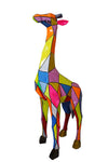 Statue Girafe Pop'Art H180 cm en résine / NUM85 - Statue Pop'Art