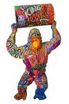Statue Gorille Pop'Art avec baril H213 cm en résine / NUM118 - Statue Pop'Art