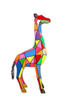 Statue Girafe Pop'Art H100 cm en résine / NUM93 - Statue Pop'Art