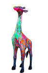 Statue Girafe Pop'Art H180 cm en résine / NUM87 - Statue Pop'Art