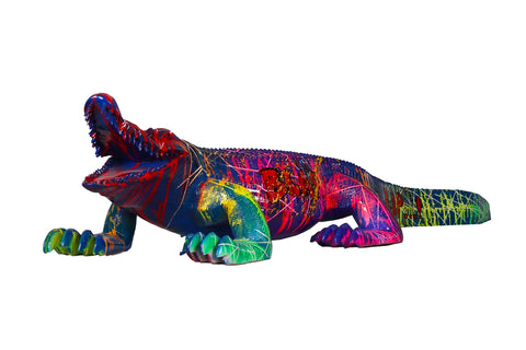 Statue Crocodile Pop'Art L150 cm en résine / NUM109 - Statue Pop'Art