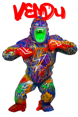 Statue Gorille Pop'Art H150 cm en résine / NUM15